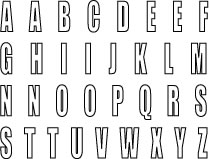 Technique Tuesday - Alphabet Stamp Sets - Big Timber Line Capital Letters Large  (sold individually)